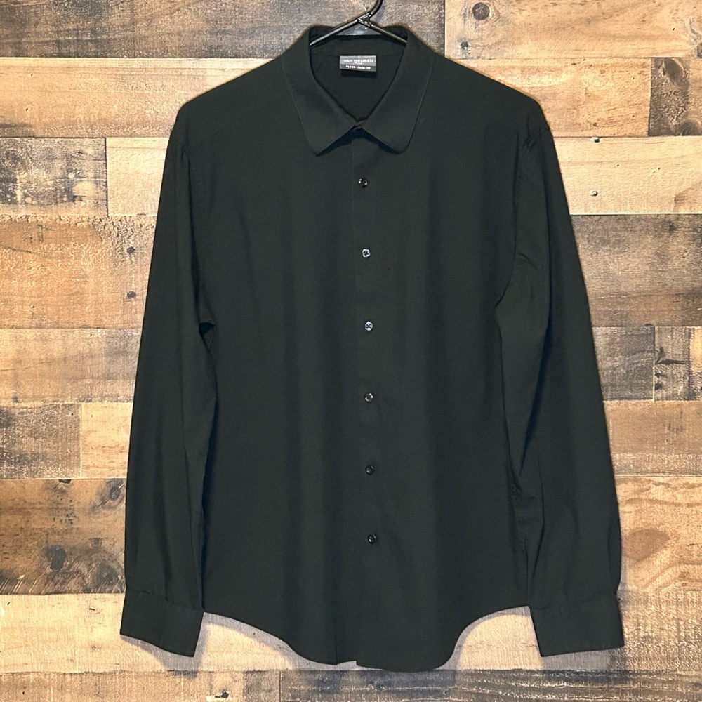 Van Heusen Men’s Slim Fit Flex 3 Black Size Large 16-16 1/2, 32/33 - Picture 3 of 9